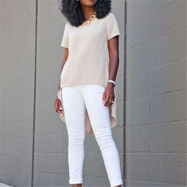 women's blouses & shirts womens plus size shirt 2021 short sleeve summer casual elegant woman loose irregular blouse das der frauen, White
women's blouses & shirts womens plus size shirt 2021 short sleeve summer casual elegant woman loose irregular blouse das der frauen, White