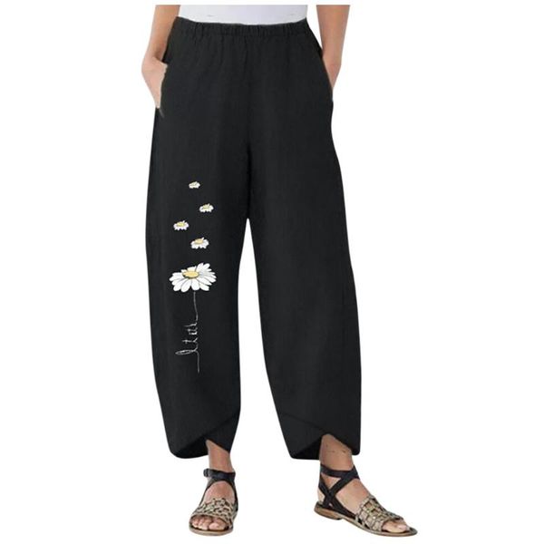women's pants & capris fashion women loose daisy print cotton linen elastic waist casual wide leg plus size vintage pant, Black;white
women's pants & capris fashion women loose daisy print cotton linen elastic waist casual wide leg plus size vintage pant, Black;white