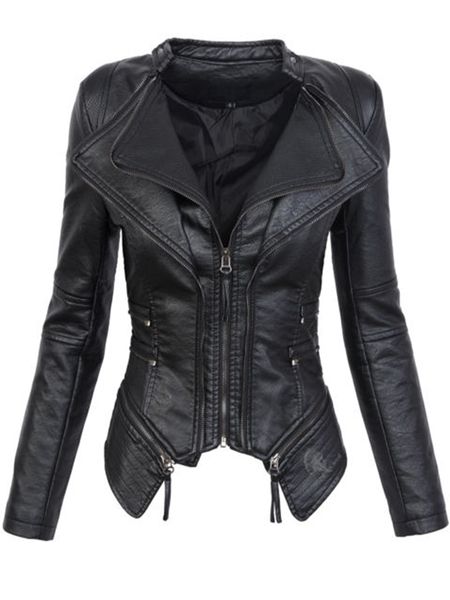 women's leather & faux gothic pu jacket women winter autumn fashion motorcycle black coats outerwear coat 0dty
women's leather & faux gothic pu jacket women winter autumn fashion motorcycle black coats outerwear coat 0dty