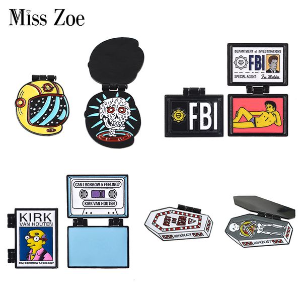 flip cover collection enamel pins pizza skeleton coffin brooches bag clothes lapel pins tape fbi punk cool fashion jewelrydio chan contact, Gray
flip cover collection enamel pins pizza skeleton coffin brooches bag clothes lapel pins tape fbi punk cool fashion jewelrydio chan contact, Gray