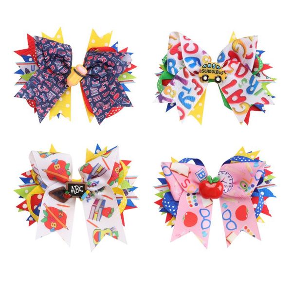 hair accessories cute girl clip go to school student bows boutique pinwheel crayon apple bow with alligator clips, Slivery;white
hair accessories cute girl clip go to school student bows boutique pinwheel crayon apple bow with alligator clips, Slivery;white