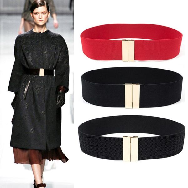 new waistband women's waistbands elastic wide belt gold buckle cummerbund female black strap white dress decoration gifts, Black;brown
new waistband women's waistbands elastic wide belt gold buckle cummerbund female black strap white dress decoration gifts, Black;brown