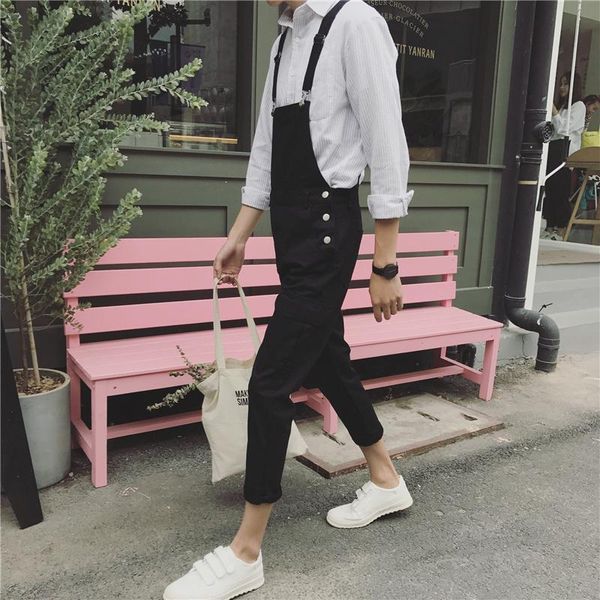 men's pants m-xxl 2021 clothing bigbang fashion all-match student overalls korean slim tooling siamese bib singer costumes, Black
men's pants m-xxl 2021 clothing bigbang fashion all-match student overalls korean slim tooling siamese bib singer costumes, Black
