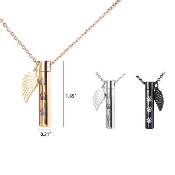pendant necklaces r2le jewelry cylinder necklace pet memorial angel wing souvenir souvenir-i still need you to be close me, Silver
pendant necklaces r2le jewelry cylinder necklace pet memorial angel wing souvenir souvenir-i still need you to be close me, Silver