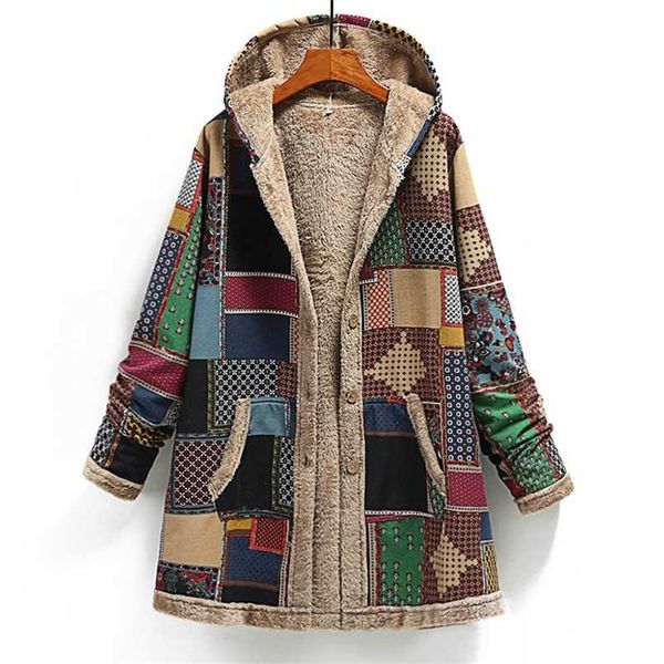 autumn winter women hooded jacket coat thick warm printing thick fleece hooded long sleeve jacket loose female outwear s-5xl 211106, Black
autumn winter women hooded jacket coat thick warm printing thick fleece hooded long sleeve jacket loose female outwear s-5xl 211106, Black