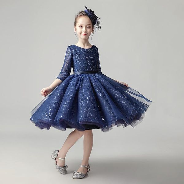 girl's dresses flower girl dress elegant illusion sequined half princess knee-length luxury blue o-neck lace tulle lovely kids party go, Red;yellow
girl's dresses flower girl dress elegant illusion sequined half princess knee-length luxury blue o-neck lace tulle lovely kids party go, Red;yellow