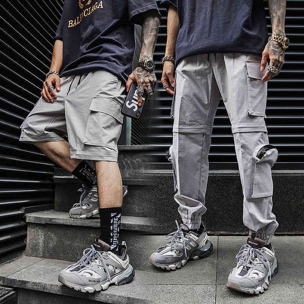 men's pants summer man fashion streetwear solid zippers joggers hip hop long elastic waist cargo wiip, Black
men's pants summer man fashion streetwear solid zippers joggers hip hop long elastic waist cargo wiip, Black