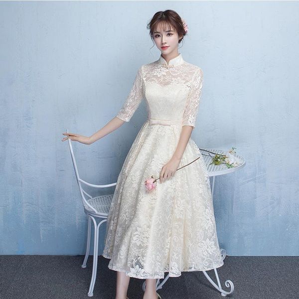 ethnic clothing champagne bridesmaid lace dress qipao ladies evening dresses vintage cheongsam women bride short modern, Red
ethnic clothing champagne bridesmaid lace dress qipao ladies evening dresses vintage cheongsam women bride short modern, Red