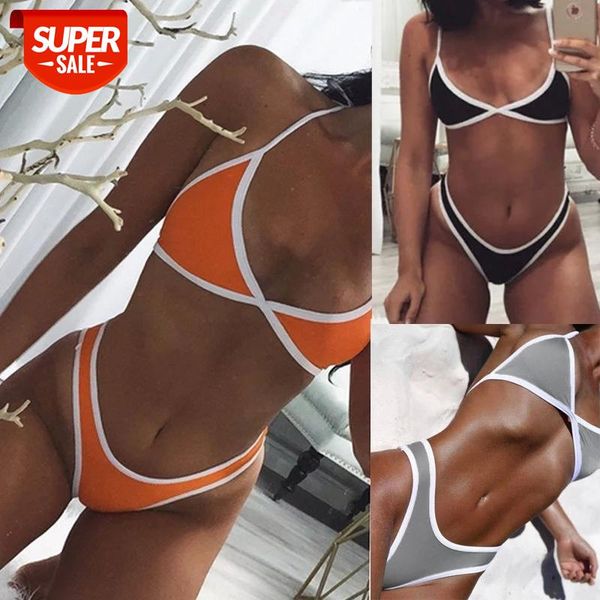 2017 simple candy color two-piece swimwear women triangle bikini set bandage swimsuit bathing beachwear clothing #fs9c, White;black
2017 simple candy color two-piece swimwear women triangle bikini set bandage swimsuit bathing beachwear clothing #fs9c, White;black