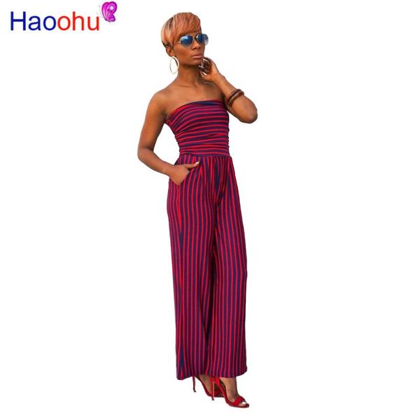 women's jumpsuits & rompers haoohu summer women reduction of age sleeveless strapless pockets striped loose 3 color long pants hm6146, Black;white
women's jumpsuits & rompers haoohu summer women reduction of age sleeveless strapless pockets striped loose 3 color long pants hm6146, Black;white
