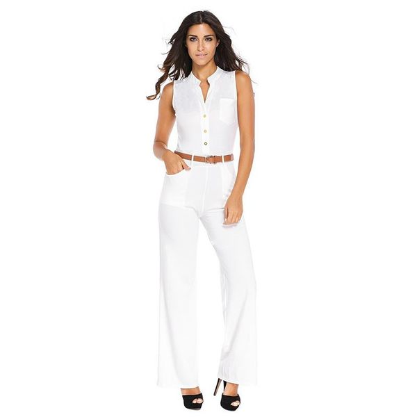 women's jumpsuits & rompers fashion summer women bodycon jumpsuit with belt 8 colors sleeveless high waist wide leg romper office ladie, Black;white
women's jumpsuits & rompers fashion summer women bodycon jumpsuit with belt 8 colors sleeveless high waist wide leg romper office ladie, Black;white