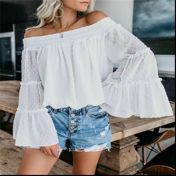 autumn off shoulder tees 2021 women fashion casual off shoulder slim blouse party trumpet sleeve plus size s xl, White
autumn off shoulder tees 2021 women fashion casual off shoulder slim blouse party trumpet sleeve plus size s xl, White