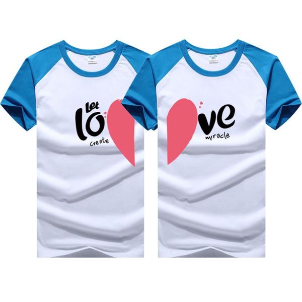 women's t-shirt korean fashion matching couple clothes heart love print women men cotton short sleeve t shirt for lovers custom, White
women's t-shirt korean fashion matching couple clothes heart love print women men cotton short sleeve t shirt for lovers custom, White