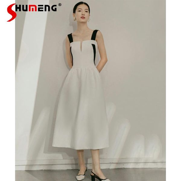 casual dresses 2021 summer female french style a-line mid-length dress women's fashion graceful birthday party white spaghetti strap, Black;gray
casual dresses 2021 summer female french style a-line mid-length dress women's fashion graceful birthday party white spaghetti strap, Black;gray
