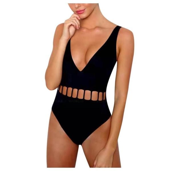 one-piece suits women solid color tankini swimjupmsuit fashion one piece bodysuit swimsuit beachwear padded hollow out black swimwear 
one-piece suits women solid color tankini swimjupmsuit fashion one piece bodysuit swimsuit beachwear padded hollow out black swimwear