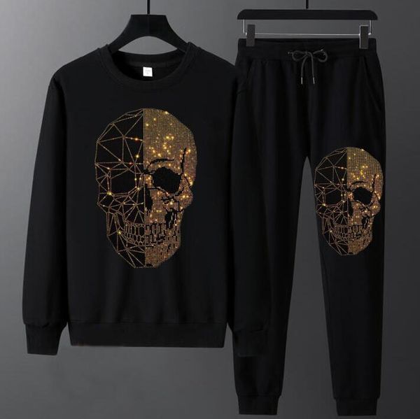 2021 new skull pattern diamond stone clothing man tracksuits sportswear for male sweatshirts hoodie pants jogging suit hip hop rf6y, Gray
2021 new skull pattern diamond stone clothing man tracksuits sportswear for male sweatshirts hoodie pants jogging suit hip hop rf6y, Gray