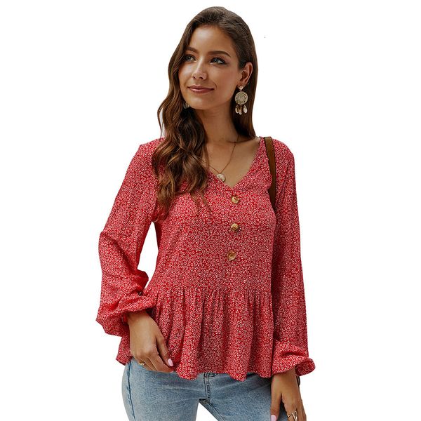 2021 autumn winter women blouse new yellow long sleeve floral print sweet v neck ruffle casual shirt button oversized tq57, White
2021 autumn winter women blouse new yellow long sleeve floral print sweet v neck ruffle casual shirt button oversized tq57, White