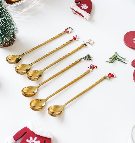 spoons christmas lovely coffee spoon cutlery set stainless steel ice cream gold creative tea-spoon fashion tableware
spoons christmas lovely coffee spoon cutlery set stainless steel ice cream gold creative tea-spoon fashion tableware