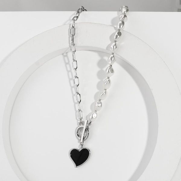pendant necklaces flashbuy vintage baroque irregular pearl lock chain necklace black love heart for women choker jewelry, Silver
pendant necklaces flashbuy vintage baroque irregular pearl lock chain necklace black love heart for women choker jewelry, Silver