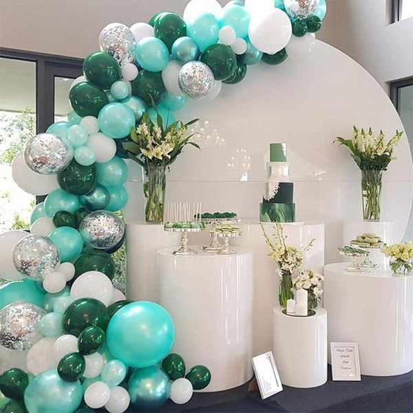 party decoration 108pcs dark green balloon garland kit tiffany blue chrome confetti for wedding birthday arche
party decoration 108pcs dark green balloon garland kit tiffany blue chrome confetti for wedding birthday arche