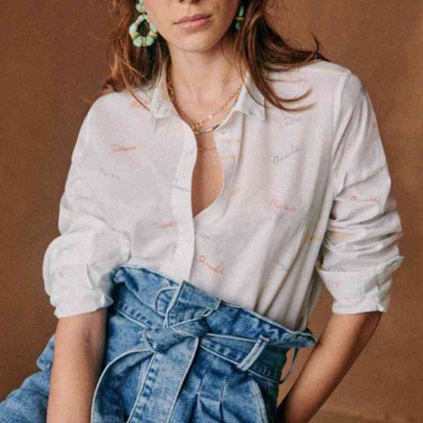 women's blouses & shirts chemise à manches longues femme blouse cotton button loose long sleeve shirt col classique elegant chic l, White
women's blouses & shirts chemise à manches longues femme blouse cotton button loose long sleeve shirt col classique elegant chic l, White