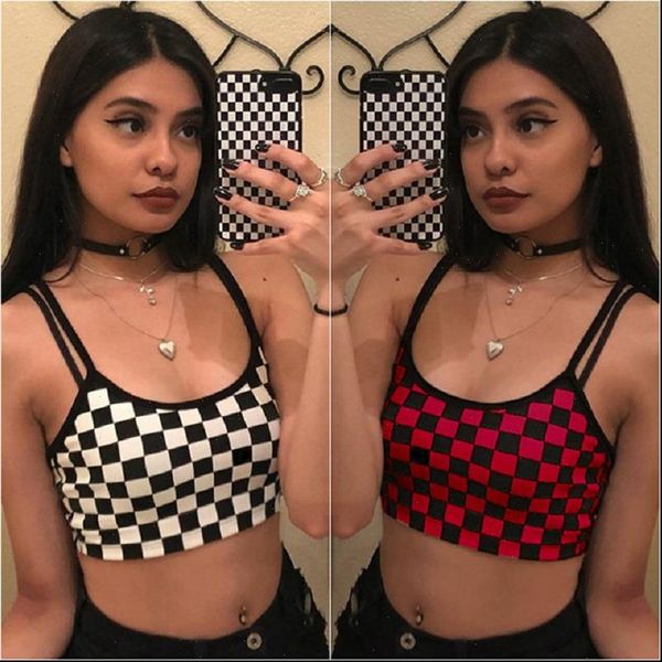 women slim crop fashion plaid 2021 summer streetwear women casual strappy party beach tank cropped, White
women slim crop fashion plaid 2021 summer streetwear women casual strappy party beach tank cropped, White