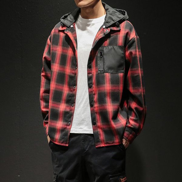 new janpan style casual cardigan 2021 spring autumn rock punk hoodie plaid sweatshirt men's fleece hip hop streetwear clothes v4b8, Black
new janpan style casual cardigan 2021 spring autumn rock punk hoodie plaid sweatshirt men's fleece hip hop streetwear clothes v4b8, Black