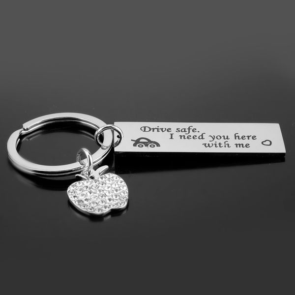 couples keychain jewelry letter drive safe i need you here with me pendant keychain car keyring for drivers gifts accessories, Silver
couples keychain jewelry letter drive safe i need you here with me pendant keychain car keyring for drivers gifts accessories, Silver