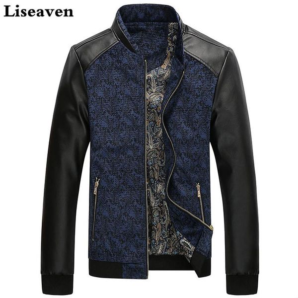 men's jackets liseaven autumn winter men pu leather stand collar coat male outwear fashion clothing, Black;brown
men's jackets liseaven autumn winter men pu leather stand collar coat male outwear fashion clothing, Black;brown