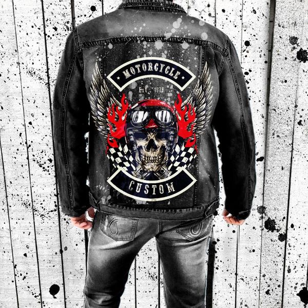 men's jackets men denim streetwear skull graffiti blue jean jacket coat hip hop harajuku bomber punk rock vintage, Black;brown
men's jackets men denim streetwear skull graffiti blue jean jacket coat hip hop harajuku bomber punk rock vintage, Black;brown