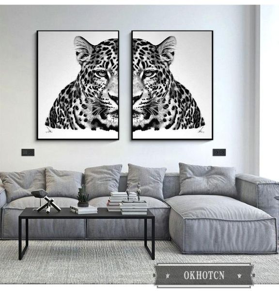 black and white animals tiger poster canvas painting nordic wall art picture for living room modern home decoration
black and white animals tiger poster canvas painting nordic wall art picture for living room modern home decoration