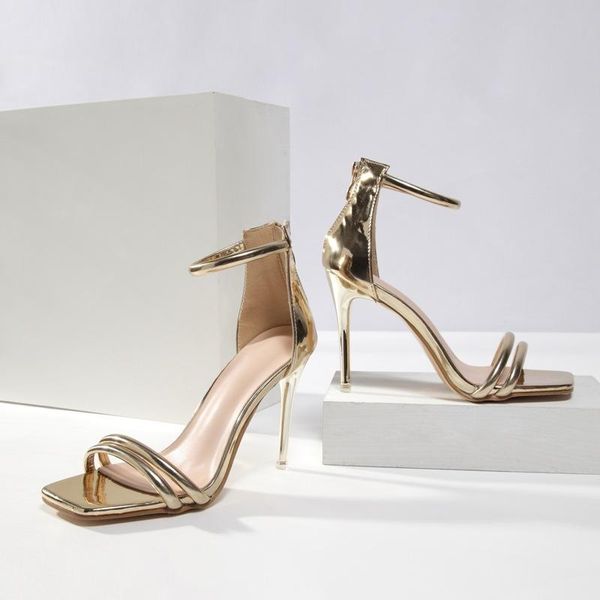 summer women sandals square open toe high heels bridal party shoes ankle strap gold stiletto ladies wedding sandals, Black
summer women sandals square open toe high heels bridal party shoes ankle strap gold stiletto ladies wedding sandals, Black