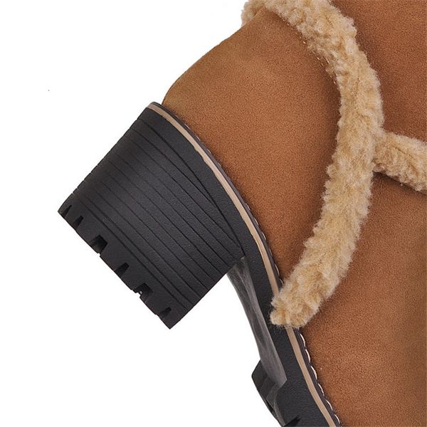 europe and the british united states tall fashion woolen hungry round head thick boots i6qb, Black
europe and the british united states tall fashion woolen hungry round head thick boots i6qb, Black