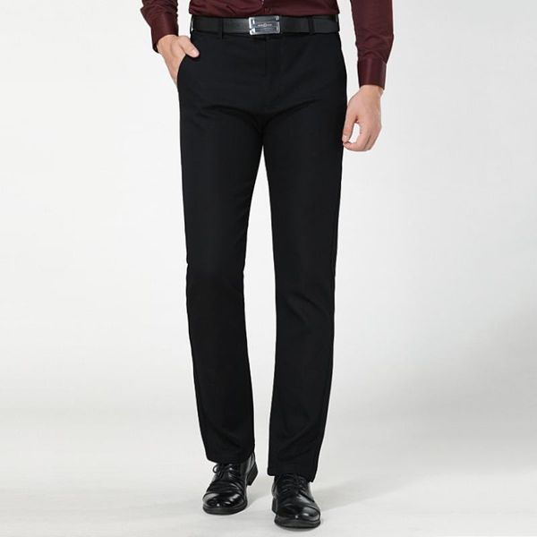 men's pants autumn and winter middle aged business casual straight tube loose medium high waist thick solid color, Black
men's pants autumn and winter middle aged business casual straight tube loose medium high waist thick solid color, Black