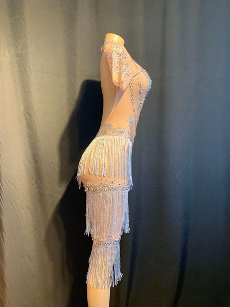 rhinestones fringes dress lady prom evening outfit singer dancer see through mesh dress birthday tassel net dress, Black;red
rhinestones fringes dress lady prom evening outfit singer dancer see through mesh dress birthday tassel net dress, Black;red