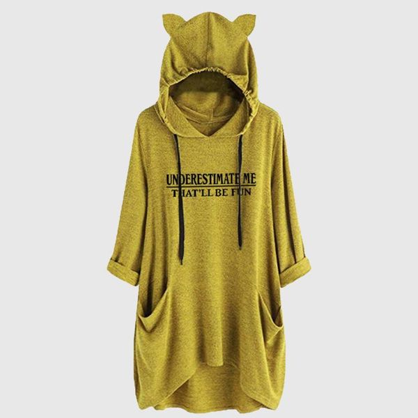 women's hoodies & sweatshirts hooded loose ear hat mid-length mid-sleeve cute printed harajuku pocket, Black
women's hoodies & sweatshirts hooded loose ear hat mid-length mid-sleeve cute printed harajuku pocket, Black