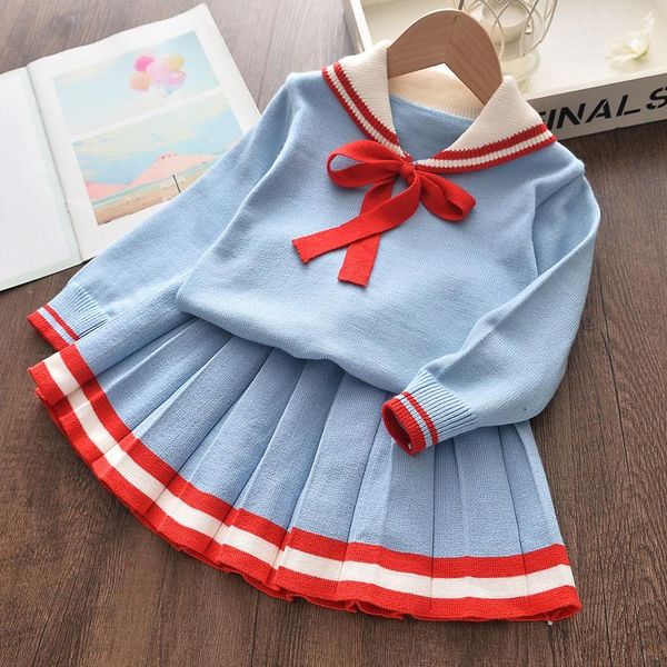 clothing sets girls 2021 winter kids knitted sweater suits children bowknot and pleated skirts 2pcs outfits, White
clothing sets girls 2021 winter kids knitted sweater suits children bowknot and pleated skirts 2pcs outfits, White