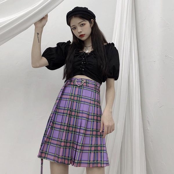 high waist pleated skirts summer fashion gothic girls mini skirts 2021 new harajuku skirt punk style women violet and black
high waist pleated skirts summer fashion gothic girls mini skirts 2021 new harajuku skirt punk style women violet and black