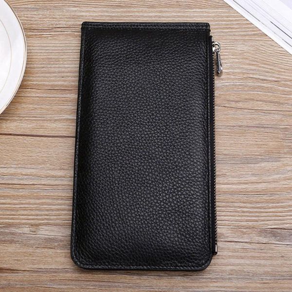 card holders 1 piece genuine leather holder big-capacity long men and women multi-functional bags wallets, Brown;gray
card holders 1 piece genuine leather holder big-capacity long men and women multi-functional bags wallets, Brown;gray