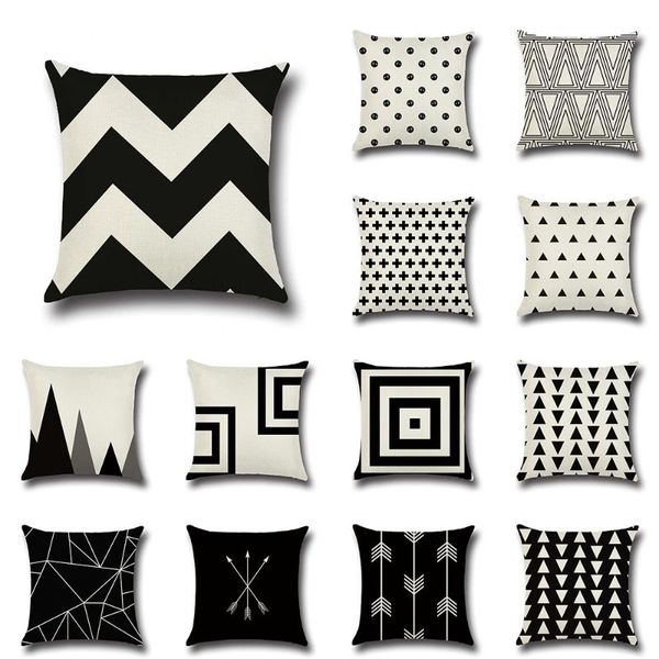 cushion/decorative pillow black white geometric cushion cover office sofa pillowcase home decor case outdoor camping throw pillows 45x45cm
cushion/decorative pillow black white geometric cushion cover office sofa pillowcase home decor case outdoor camping throw pillows 45x45cm
