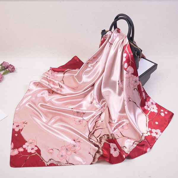 scarves 2021 summer sunscreen square headcloth female silk scarf fashion high-grade kerchief print bandana 90x90cm shawl, Blue;gray
scarves 2021 summer sunscreen square headcloth female silk scarf fashion high-grade kerchief print bandana 90x90cm shawl, Blue;gray