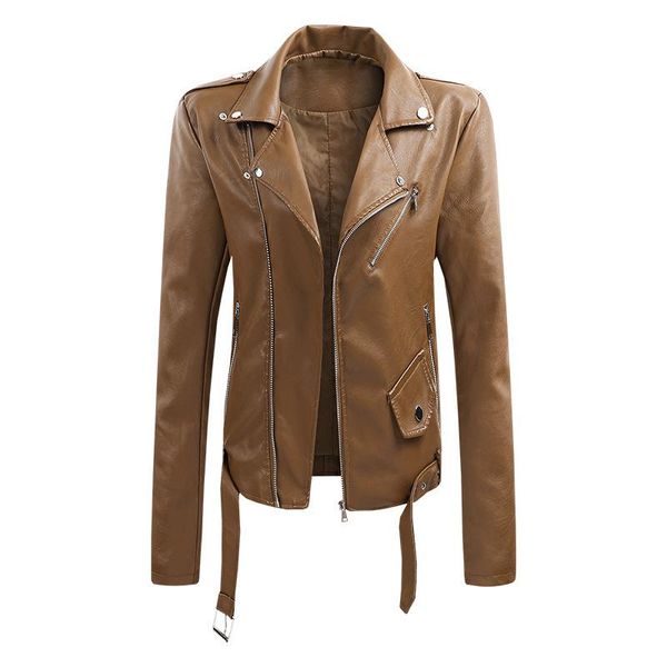 women's leather & faux women jacket with belt 2021 moto biker zipper ladies fashion spring autumn motorcycle coat black brown beige red
women's leather & faux women jacket with belt 2021 moto biker zipper ladies fashion spring autumn motorcycle coat black brown beige red