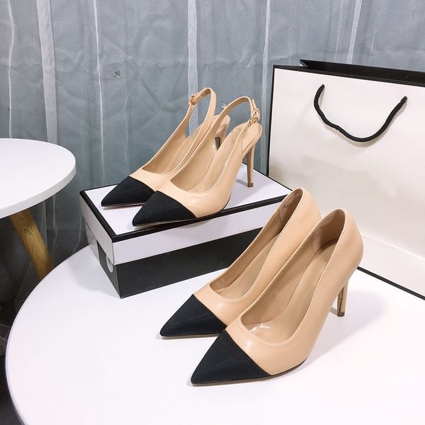 2021 color matching women's shoes brand stilettos luxury designer fashion shallow mouth leather sandals temperament highs heels, Black
2021 color matching women's shoes brand stilettos luxury designer fashion shallow mouth leather sandals temperament highs heels, Black