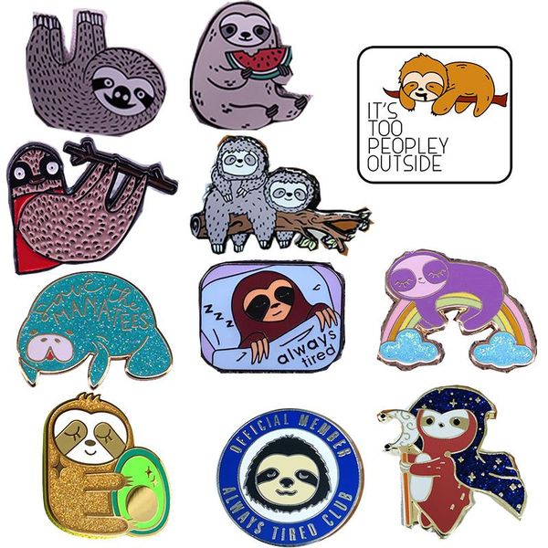 pins, brooches kawaii cute sloth cartoon funny brooch pins enamel metal badges lapel pin jackets fashion jewelry accessories, Gray
pins, brooches kawaii cute sloth cartoon funny brooch pins enamel metal badges lapel pin jackets fashion jewelry accessories, Gray