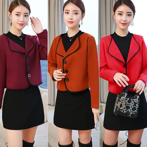 women's jackets autumn and winter mother's woolen coat short small slim large cardigan women jacket, Black;brown
women's jackets autumn and winter mother's woolen coat short small slim large cardigan women jacket, Black;brown