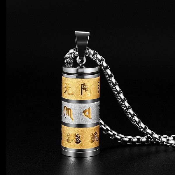 chains shurangama mantra necklace men's trend brand hip-hop wild pendant simple titanium steel, Silver
chains shurangama mantra necklace men's trend brand hip-hop wild pendant simple titanium steel, Silver