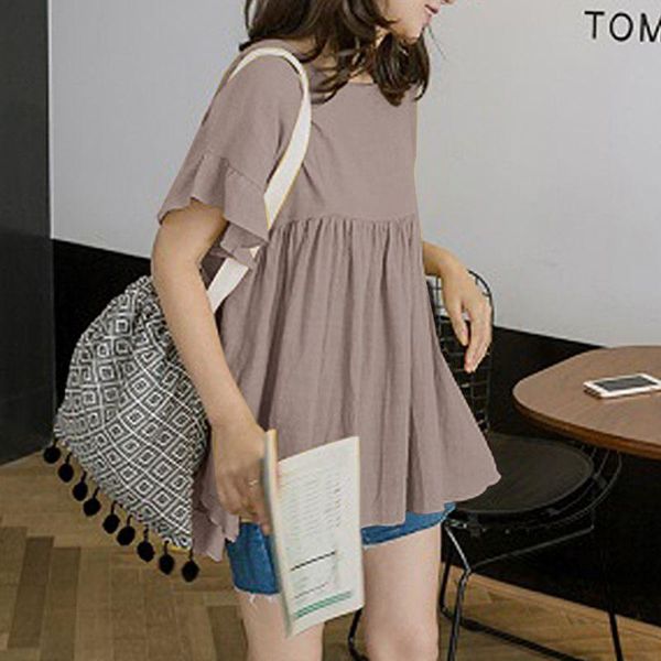women's blouses & shirts fashion women short sleeve solid elegant summer blouse square neck casual office shirt female loose blu, White
women's blouses & shirts fashion women short sleeve solid elegant summer blouse square neck casual office shirt female loose blu, White