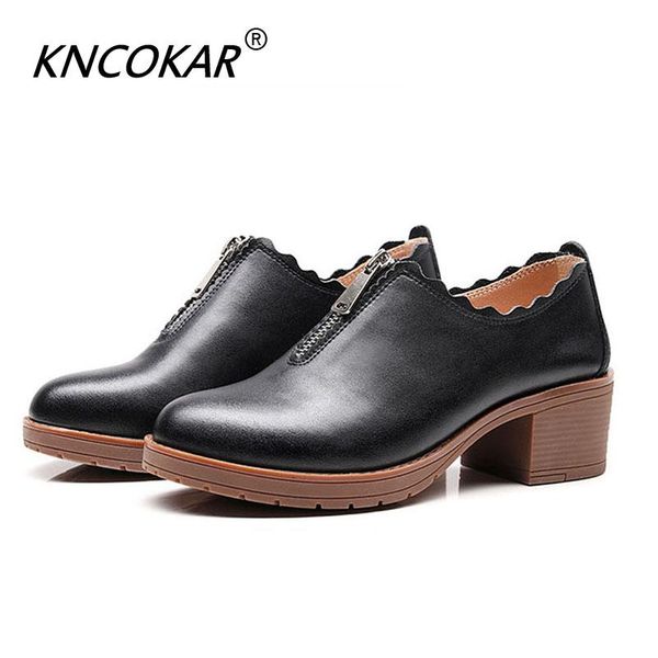 dress shoes spring and autumn lace-up small leather thick heel single medium leisure large size women's, Black
dress shoes spring and autumn lace-up small leather thick heel single medium leisure large size women's, Black