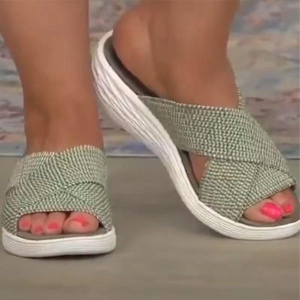 sandals casual women's slippers wedge weave flat beach shoes female footwear pumps sandalias de las mujeres, Black
sandals casual women's slippers wedge weave flat beach shoes female footwear pumps sandalias de las mujeres, Black