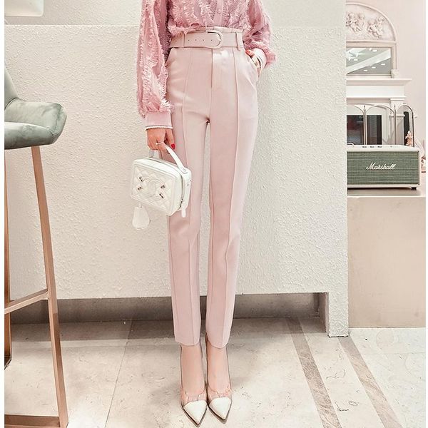 women's pants & capris summer fashion office lady casual elegant female high waist feet harem women suit wild work slim trousers, Black;white
women's pants & capris summer fashion office lady casual elegant female high waist feet harem women suit wild work slim trousers, Black;white
